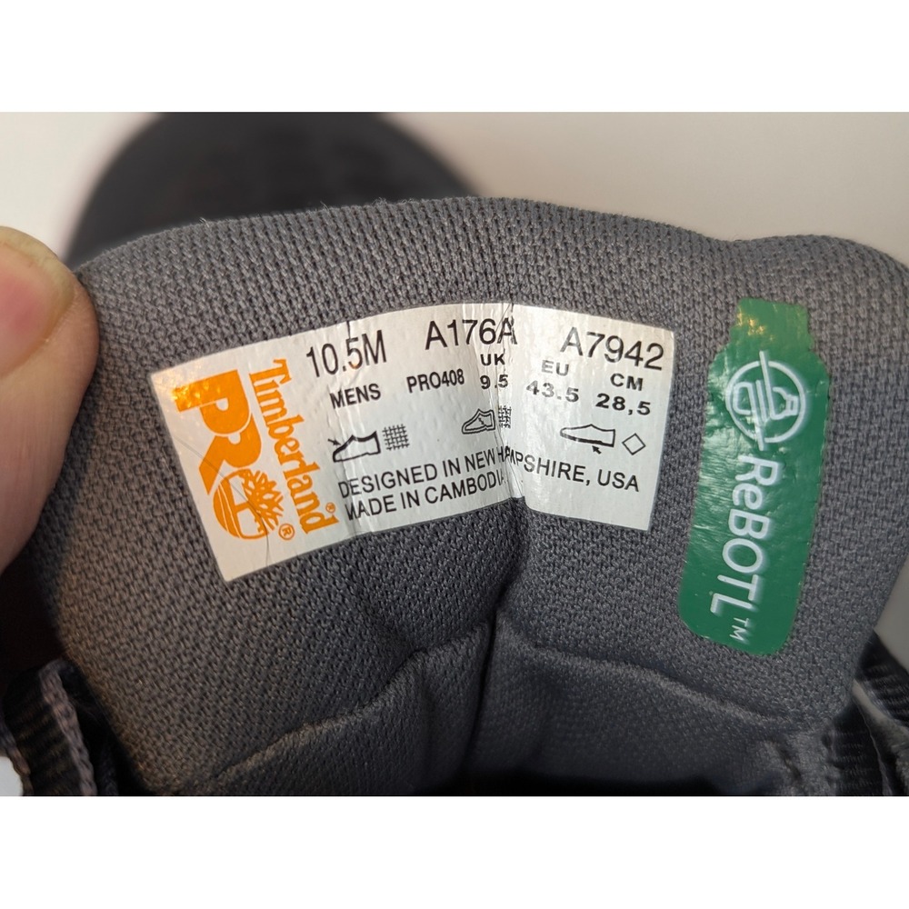Timberland‎ PRO Powertrain Sport Alloy Toe Work Shoes Mens 10.5 Black A176A EH - Picture 14 of 15
